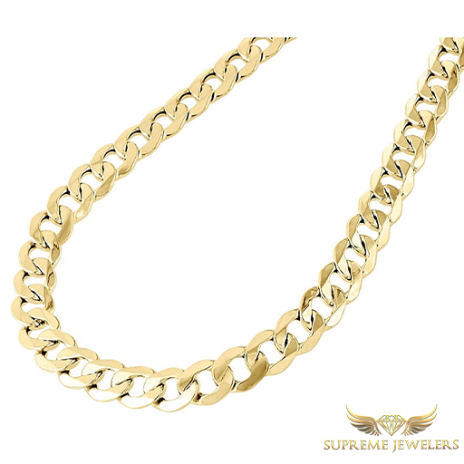 8mm 10K Gold Cuban Link