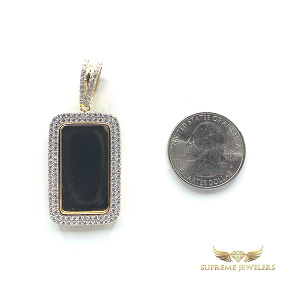 925 Sterling w/ 14K Yellow Gold Memory Pendant