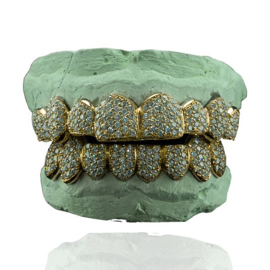 VVS Diamond Grillz  (Flower Set) - 18K Gold