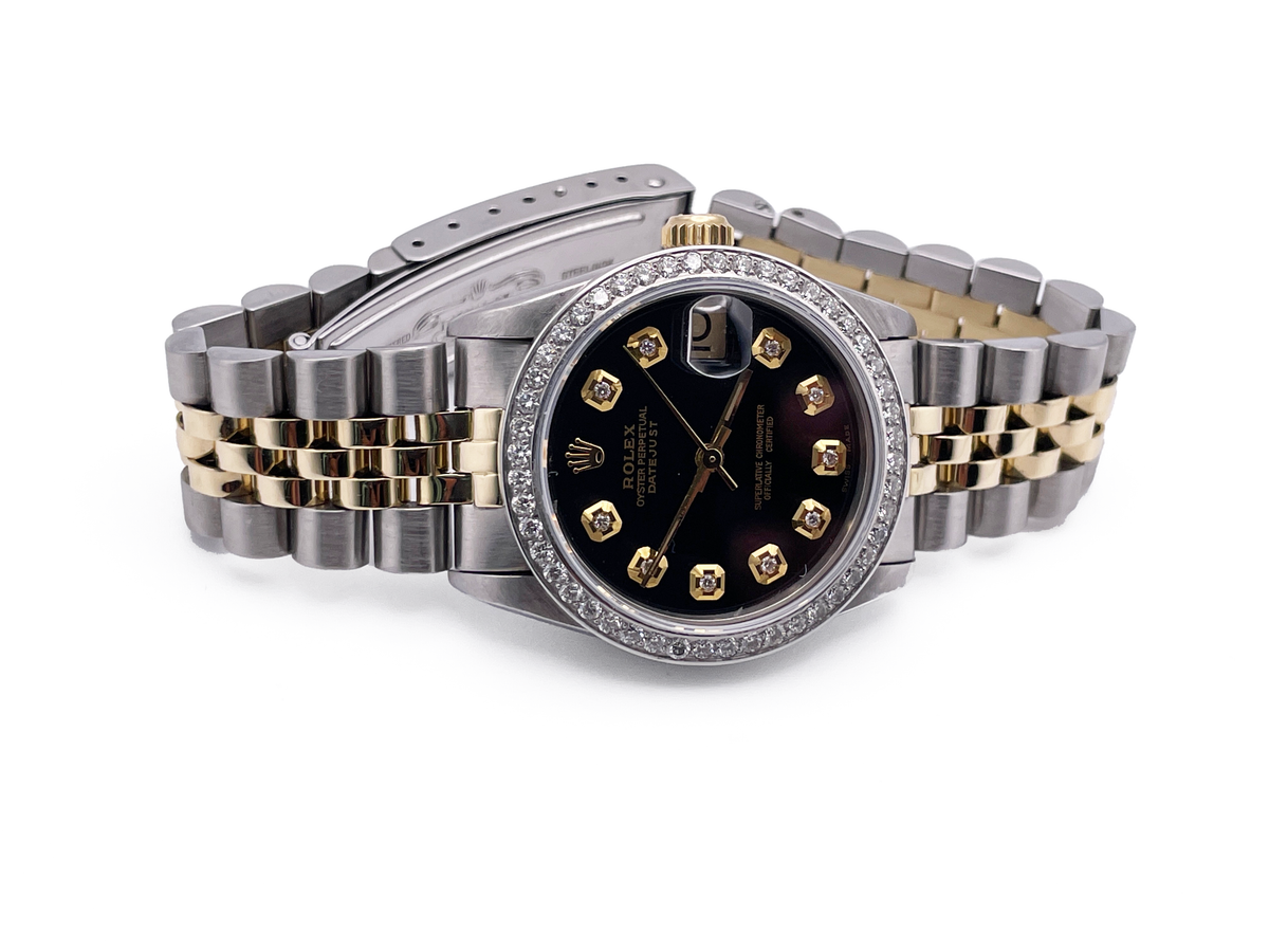 1987 Rolex Date Just Brown - Supreme Jewelers Complimentary 1-4 Day Shipping