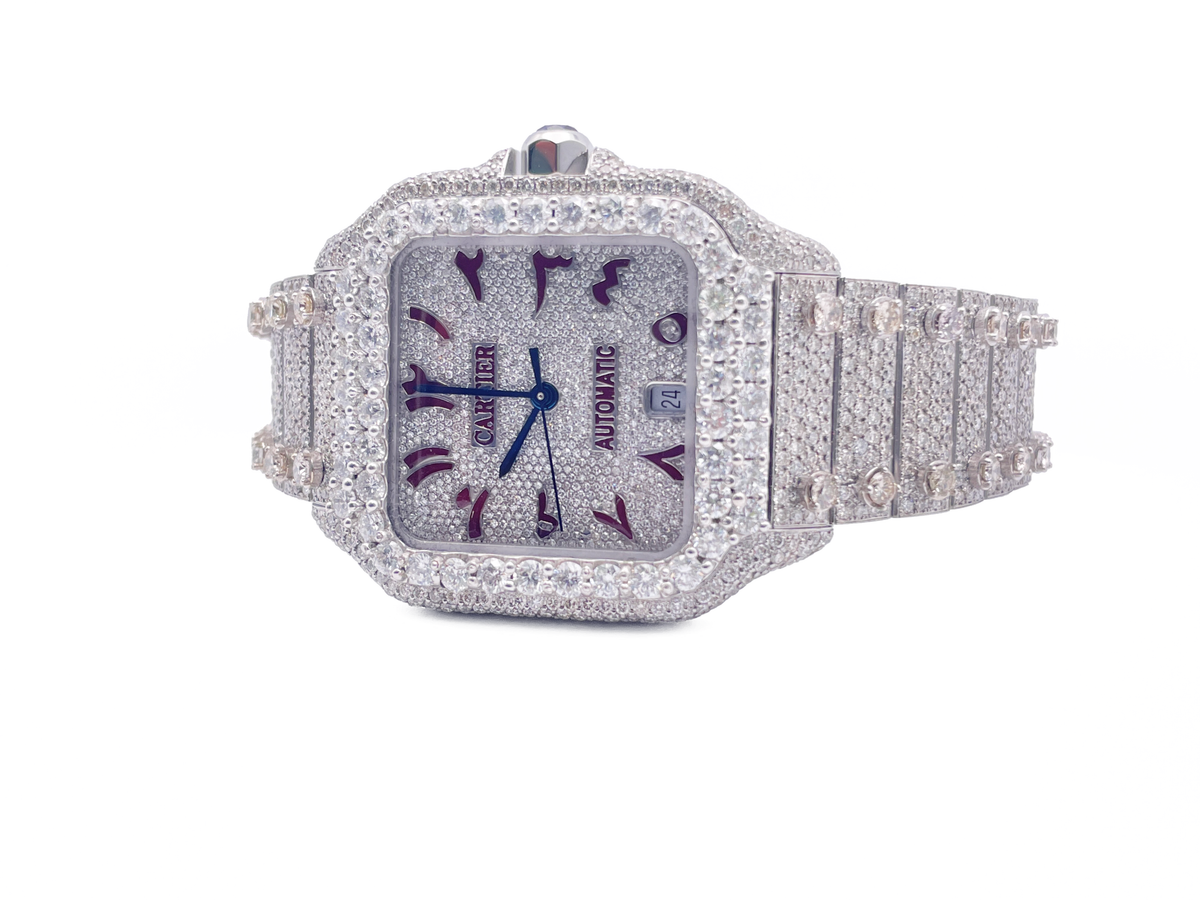 2022 Cartier De Santos All Steel - Diamond Watch - Complimentary 1-4 Day Shipping