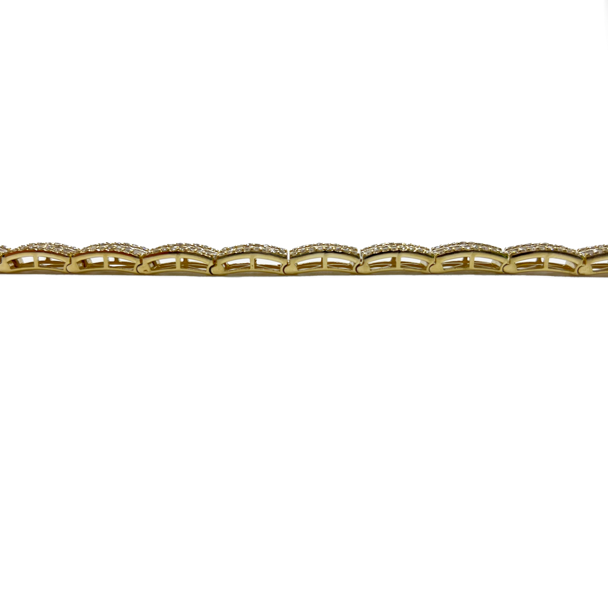 Baguette Diamond Tennis Bracelet - 10K Yellow Gold