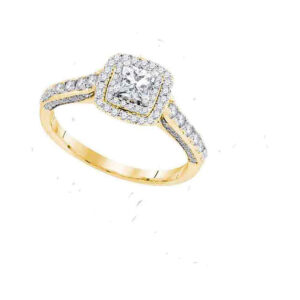 14kt Yellow Gold Princess Diamond Solitaire Bridal Wedding Engagement Ring 1 Cttw Size 10