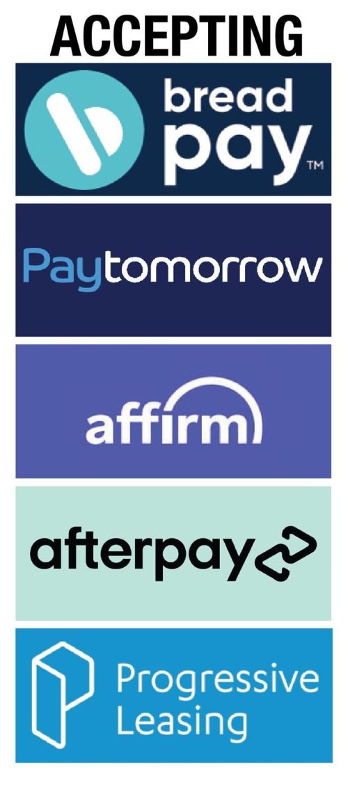 Accepting Bread pay, affirm, after pay, pay tomorrow, paypal and more