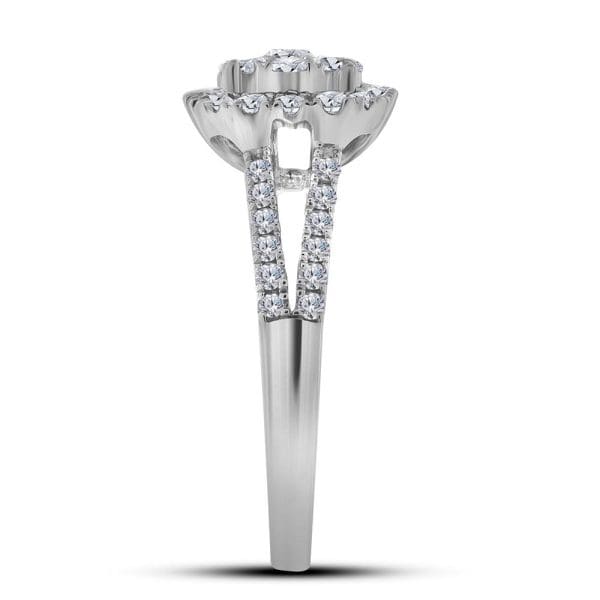 14kt White Gold Round Diamond Solitaire Bridal Wedding Engagement Ring 3/4 Cttw - Image 2