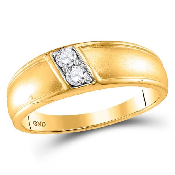 10kt Yellow Gold  Round Diamond Band Ring 1/5 Cttw