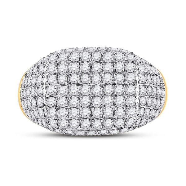 10kt Yellow Gold His Round Diamond Fashion Ring 2-1/4 Cttw - Image 2