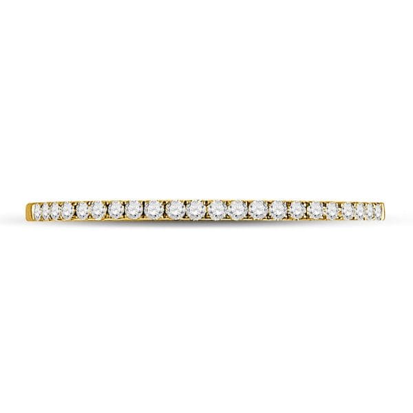 10kt Yellow Gold  Round Diamond Stackable Band Ring 1/8 Cttw - Image 2