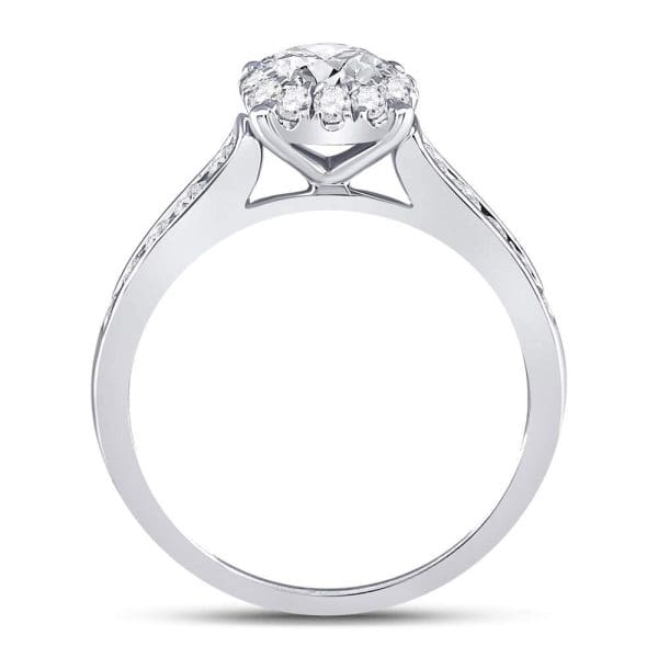 14kt White Gold Round Diamond Solitaire Bridal Wedding Engagement Ring 1 Cttw - Image 4