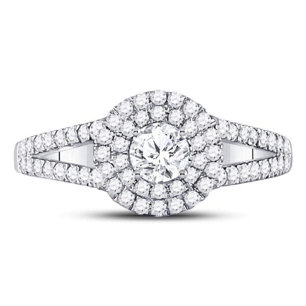 14kt White Gold Round Diamond Solitaire Bridal Wedding Engagement Ring 1 Cttw - Image 3