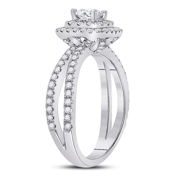 14kt White Gold Round Diamond Solitaire Bridal Wedding Engagement Ring 1 Cttw - Image 3