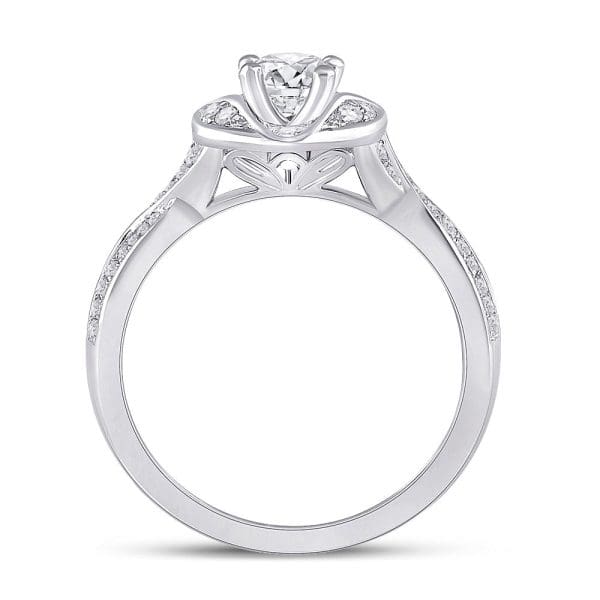 14kt White Gold Round Diamond Solitaire Bridal Wedding Engagement Ring 3/4 Cttw - Image 4