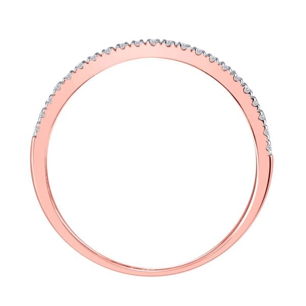10kt Rose Gold Round Diamond Bridal Wedding Ring Band Set 1/3 Cttw - Image 5