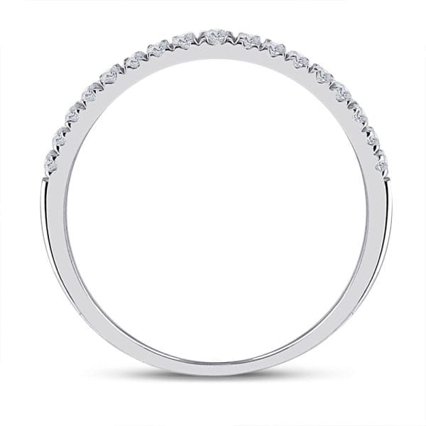 10kt White Gold Round Diamond Halo Bridal Wedding Ring Band Set 1/2 Cttw - Image 5