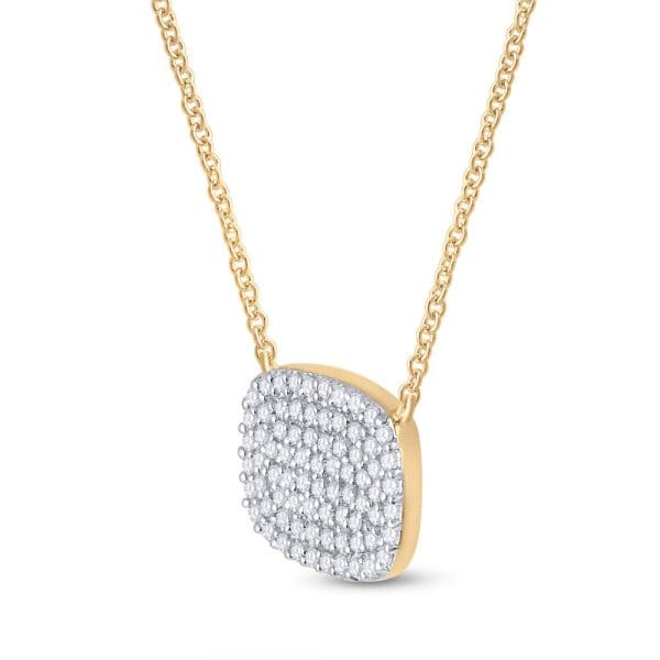 10kt Yellow Gold  Round Diamond Fashion Necklace 1/5 Cttw - Image 2