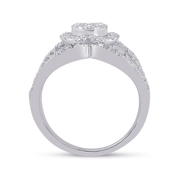14kt White Gold  Round Diamond Fashion Ring 1-3/4 Cttw - Image 4