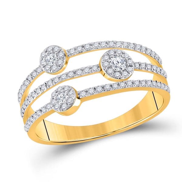 10kt Yellow Gold  Round Diamond Band Ring 1/3 Cttw