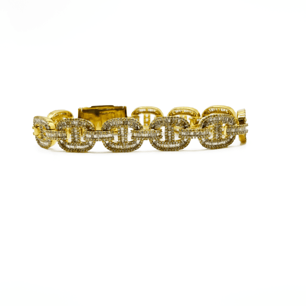 Diamond Tennis Bracelet - 10K Yellow Gold - Image 2