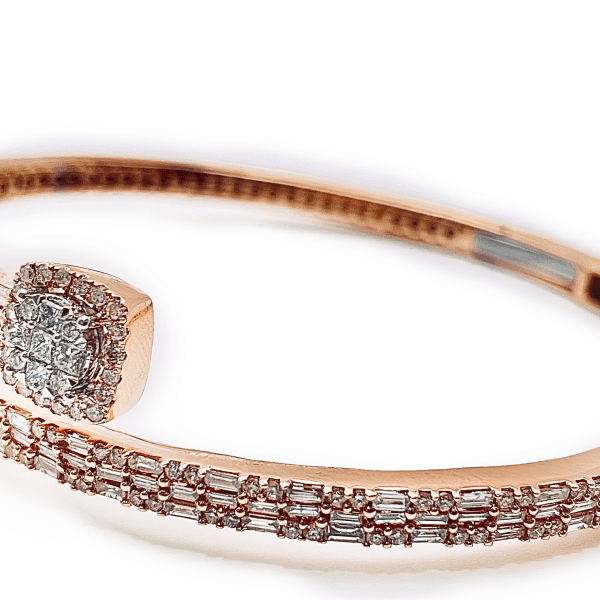 Designer Baguette Diamond Bracelet - 14K Rose Gold